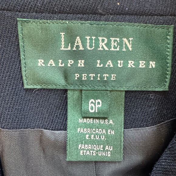 Lauren Ralph Lauren Navy Double Breasted Wool Captain Blazer Gold Buttons 6P - Picture 10 of 14